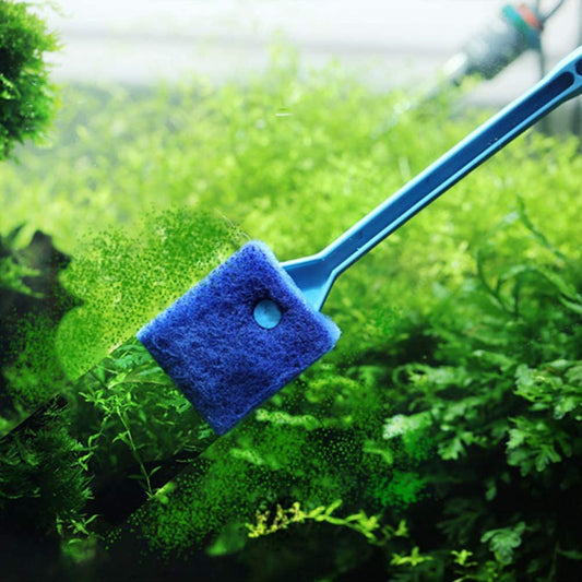 PetzLifeworld Aquarium Fish Tank Cleaning Combo Syphon + Algae Cleaning Sponge Brush + Green Fish Net 4 Inch ( 3 Piece Combo )