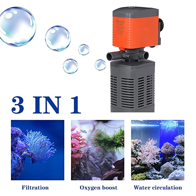 Xilong 3 in 1 Aquarium Fish Tank Internal Filter