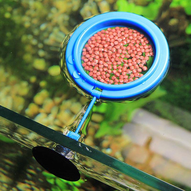 PetzLifeworld Aquarium Fish Tank Floating Fish Feeding Ring with Suction Cup