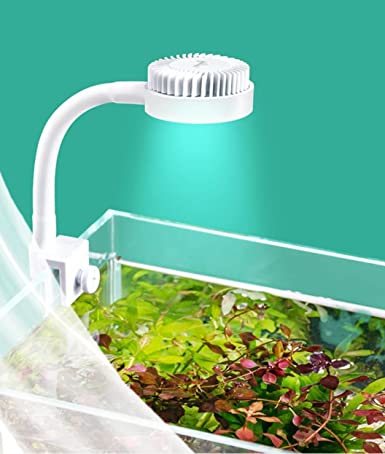 PetzLifeWorld Cube One Mini Nano White Clip On Back Planted Aquarium Fish Tank Light with USB Plug | 5W | 7000-8000K | Waterproof | 360 Flexible | Aluminium Body