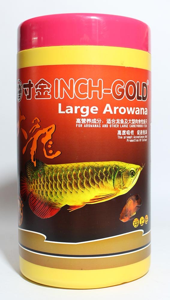 Inch Gold Large Arowana Fish Food (454 G) 0.454 kg Dry Senior, Adult, Young Fish Food