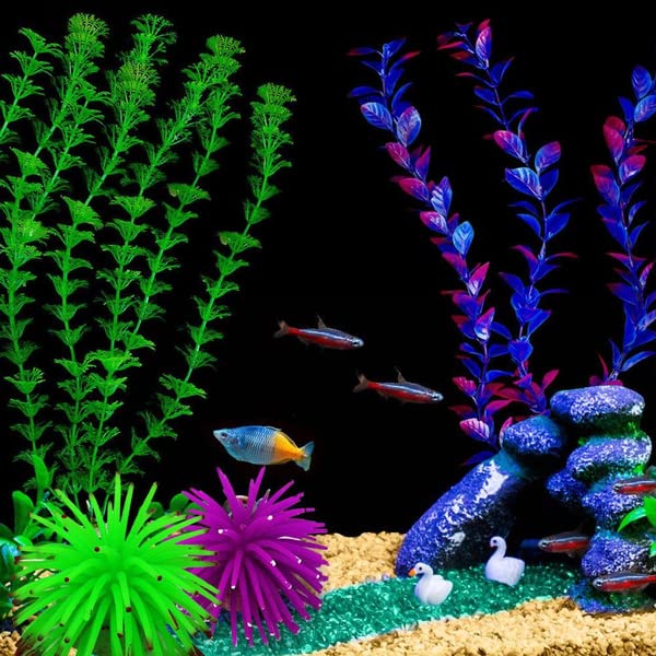 Petzlifeworld Aquarium Underwater Silicone Simulation Artificial Fake Anemone Ornament Fish Tank Decoration Plant (Random Color)