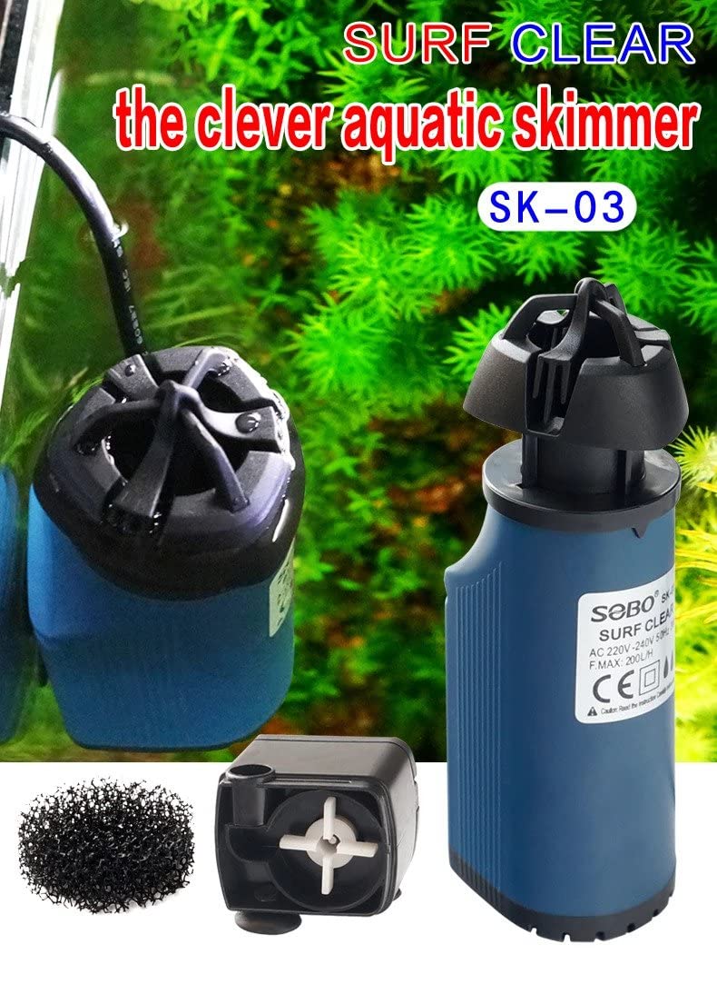 SOBO SK03 Surf Clear Aquarium Surface Skimmer Power Aquarium Filter