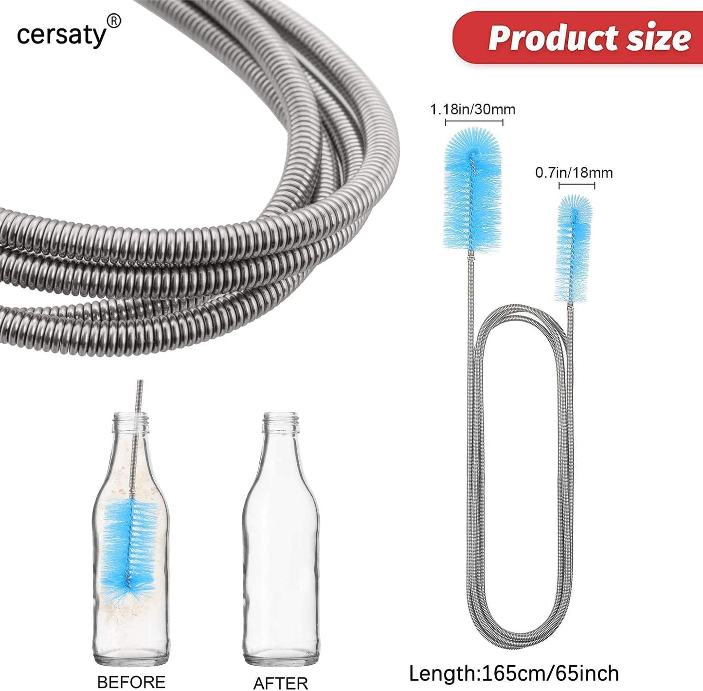 PetzLifeworld Aquarium Water Changing Syphon and Double Ended Tube Cleaning Brush Combo