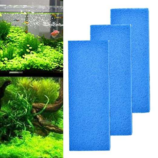 Petzlifeworld 3 Pcs Fish Tank Aquarium Biochemical Filter Green Sponge Cotton Filtration Pad (Size : 32x12x2CM)