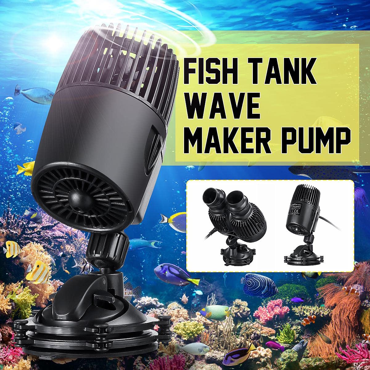 Sobo WP Series 360 Degree Flexible Rotation Single/Dual Powerhead Aquarium Super Wave Maker For Fresh & Marine Water Fish Tank
