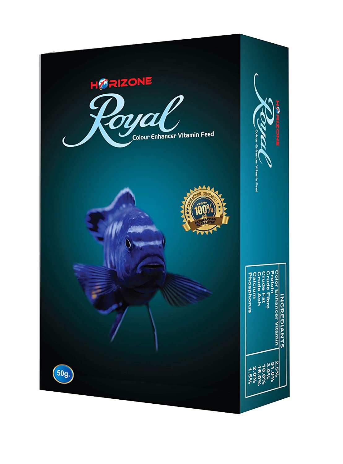 Horizone Royal Colour Enhancer Vitamin Feed for All Fish, 22G - PetzLifeWorld
