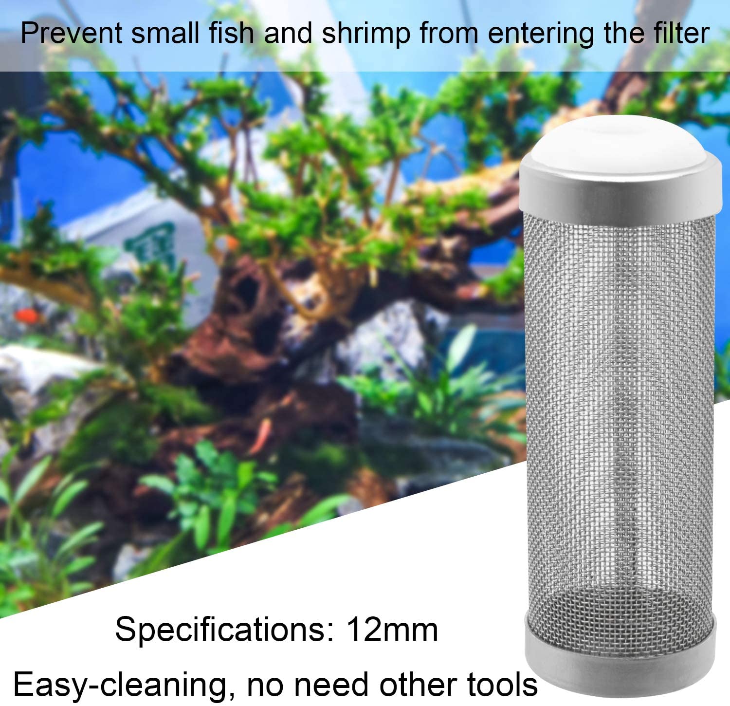 Aquarium Stainless Steel Shrimp Mesh Filter Guard - PetzLifeWorld