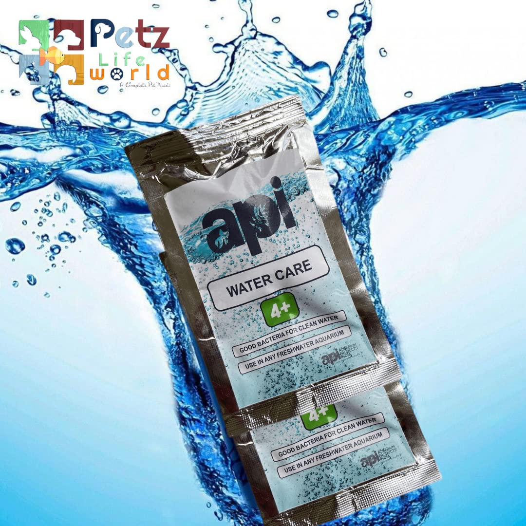 Aquarium Products India (API) Water Care 4 Plus | Beneficial Bacteria for Aquarium Fish Tank (Pack of 2 | Can Be Use for 4 Feet Tank)