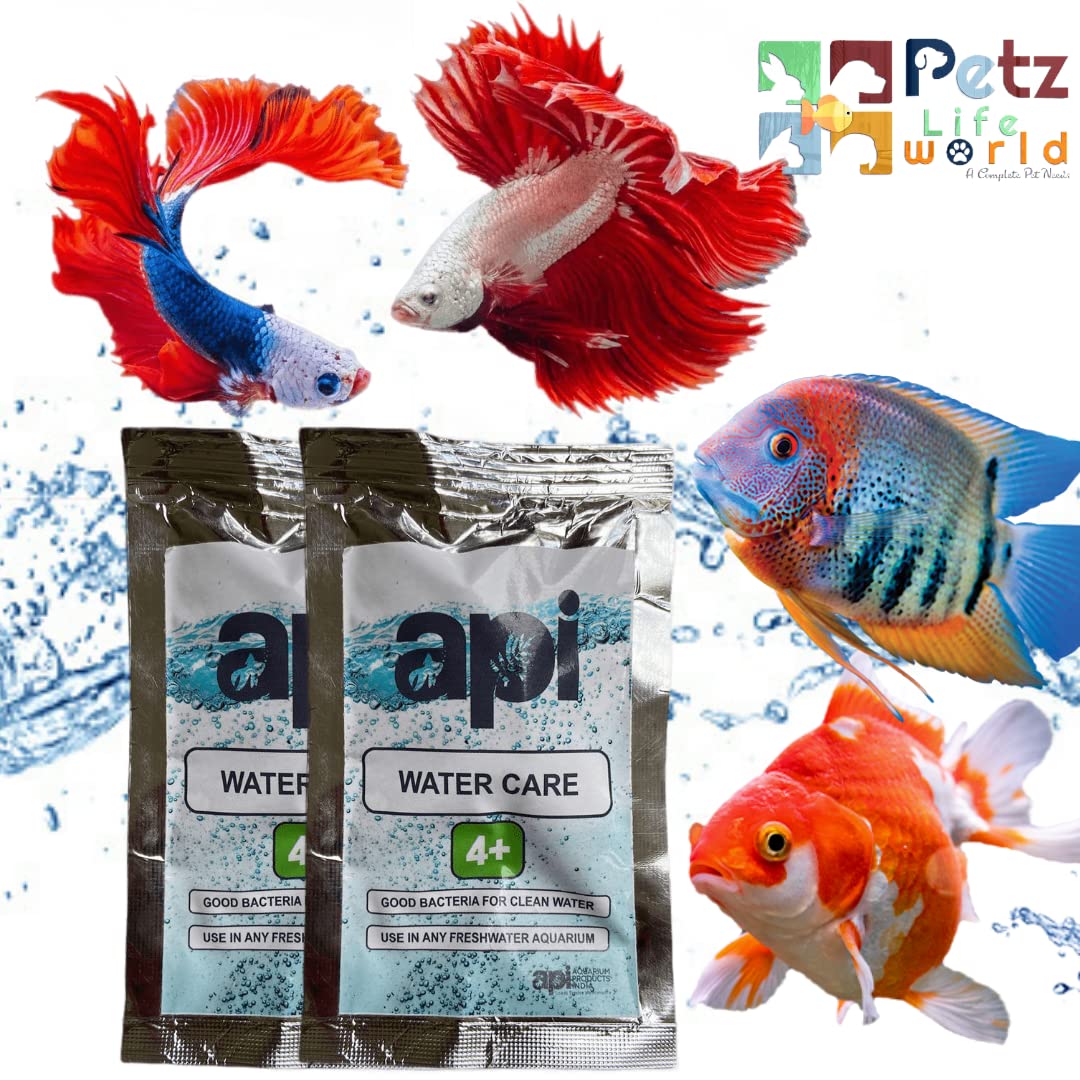 Aquarium Products India (API) Water Care 4 Plus | Beneficial Bacteria for Aquarium Fish Tank (Pack of 2 | Can Be Use for 4 Feet Tank)