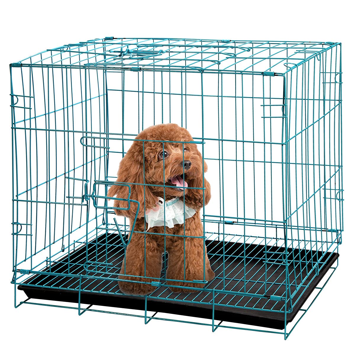 Imported High Quality Powder Coated Rust Proof 2 Feet Metal Dog Cage With Removable Tray for Easy Cleaning, Suitable for Puppy and Small Dogs - PetzLifeWorld