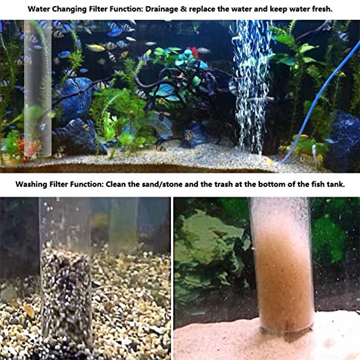 Jeneca Aquarium Fish Tank Manual Water Exchanger, Gravel Cleaner, Fish Waste Remover from Fish Tank Bottom AS-666B