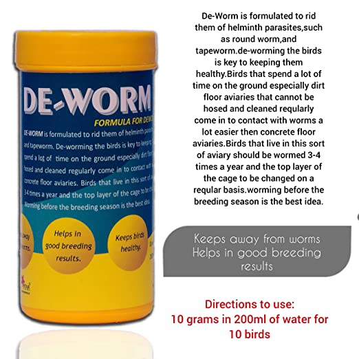 Star Farms De-Worm Pet Birds Health Supplements With Unique Formula For Deworming The Birds - 100 g