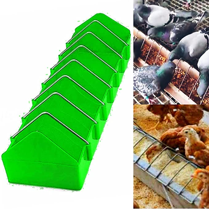 Petzlifeworld Poultry Plastic Food Tray for Pigeon, Chicken & Pets Garden Outdoor Use Ground Bird Feeder (Green)