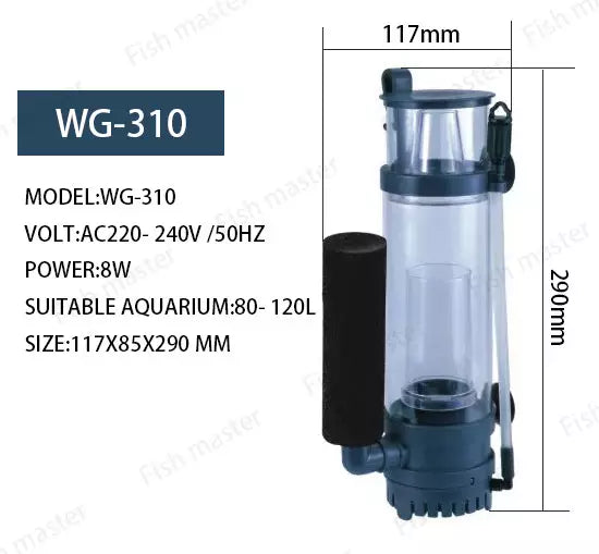 Boyu Protein Skimmer For Salt Water Marine Aquarium | WG 310 | 8W | Suitable For 80-120L Fish Tank