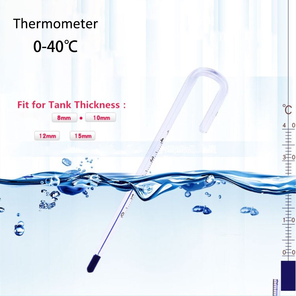 Hanging Glass Thermometer For Aquarium Fish Tank Suitable for 8-12 Mm Glass