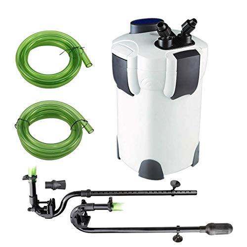 Sunsun Multi Stage External Outside Canister Filter & Filter Media Set (Carbon, Ceramic Ring and bio Ball) for Aquarium Fish Tank (HW-304A | 55W | 2000L/H | H.max-2.5M | Size-290 * 290 * 485mm)
