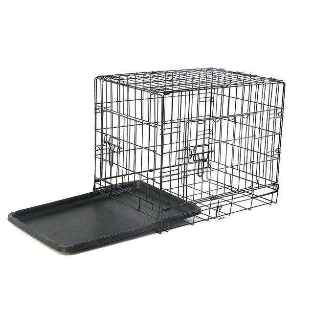 Imported High Quality Powder Coated Rust Proof 2 Feet Metal Dog Cage With Removable Tray for Easy Cleaning, Suitable for Puppy and Small Dogs - PetzLifeWorld