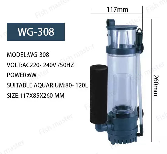 Boyu Protein Skimmer For Marine AquariumWG-308 |  6W | Suitable For 80-120L Fish Tank