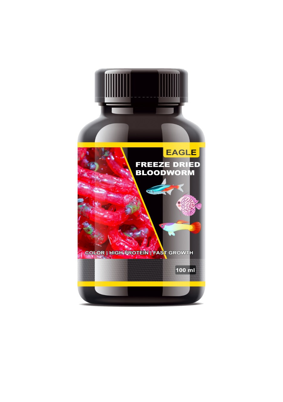 Eagle Freeze Dried Blood Worm 100ML | Colour | High Protein - PetzLifeWorld