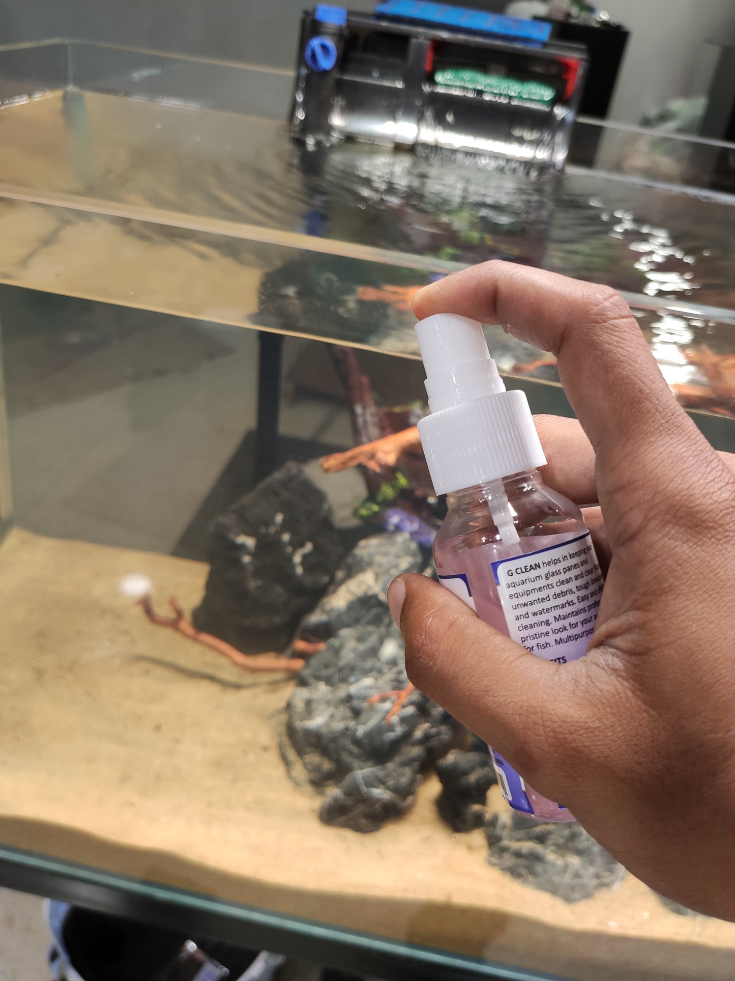 SFlora G CLEAN Aquarium Glass/Equipment Cleaner, 100ML | Liquid Glass Cleaner for Spotless Aquarium Fish Tank Glass - Safe for Fish