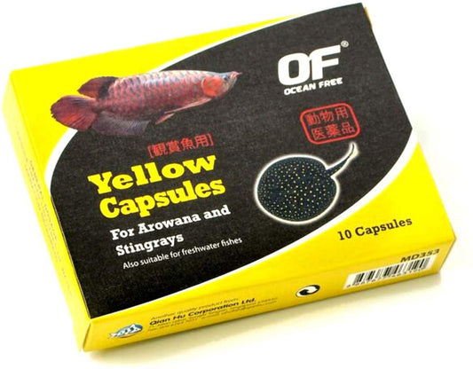 Ocean Free Yellow Capsules-10capsules | For Arowana or Stingray - PetzLifeWorld