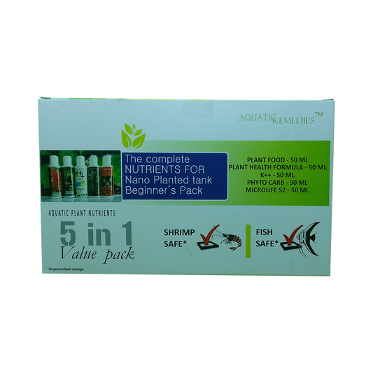 Aquatic Remedies Nano Planted Tank Aquarium Plant Fertilizer Beginner’s Pack (5 in 1 Value Pack) - PetzLifeWorld