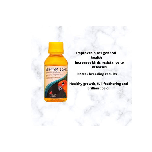 Bird Booster, 50g & Birds Care, 60ML Combo Health Supplements for All Kind of Pet Birds