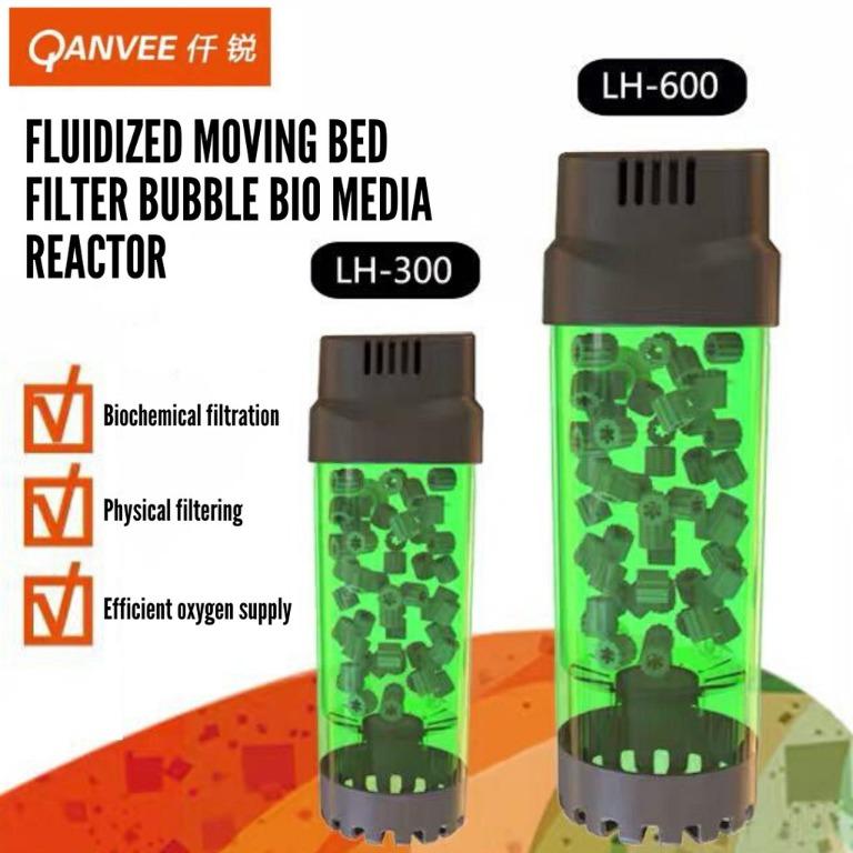 Qanvee LH Series Fluidized Moving Bed Filter / Bubble Bio Media Reactor - PetzLifeWorld