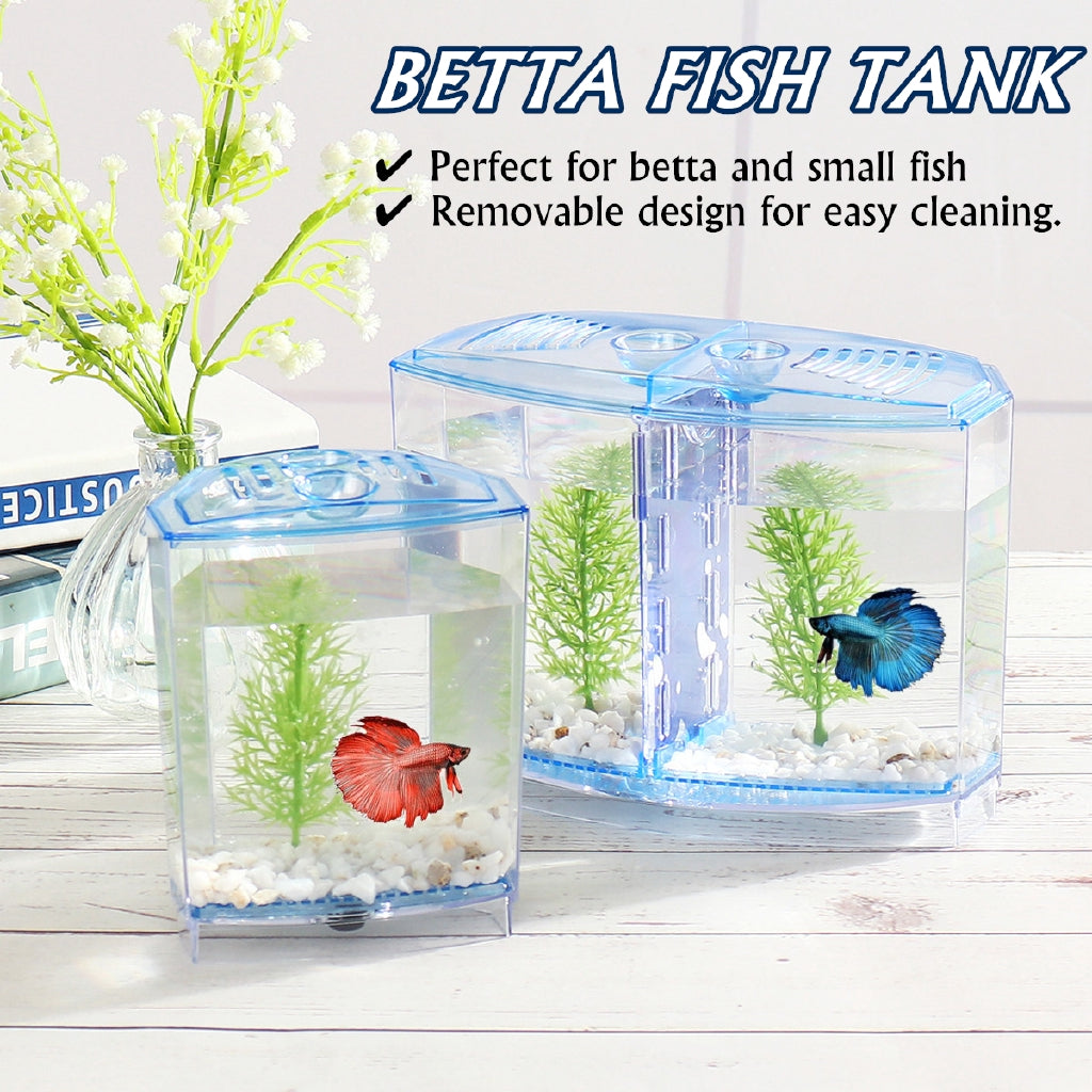 Petzlifeworld Acrylic Mini plastic Fish Tank /Betta / Fighter