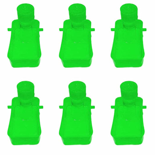 Petzlifeworld Bird Cage Food Feeder (Pack of 6) Fit for Any Bottle (Green)