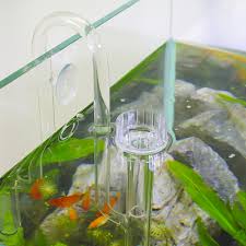 Aquarium Glass Lily Pipe Inlet With Surface Skimmer
