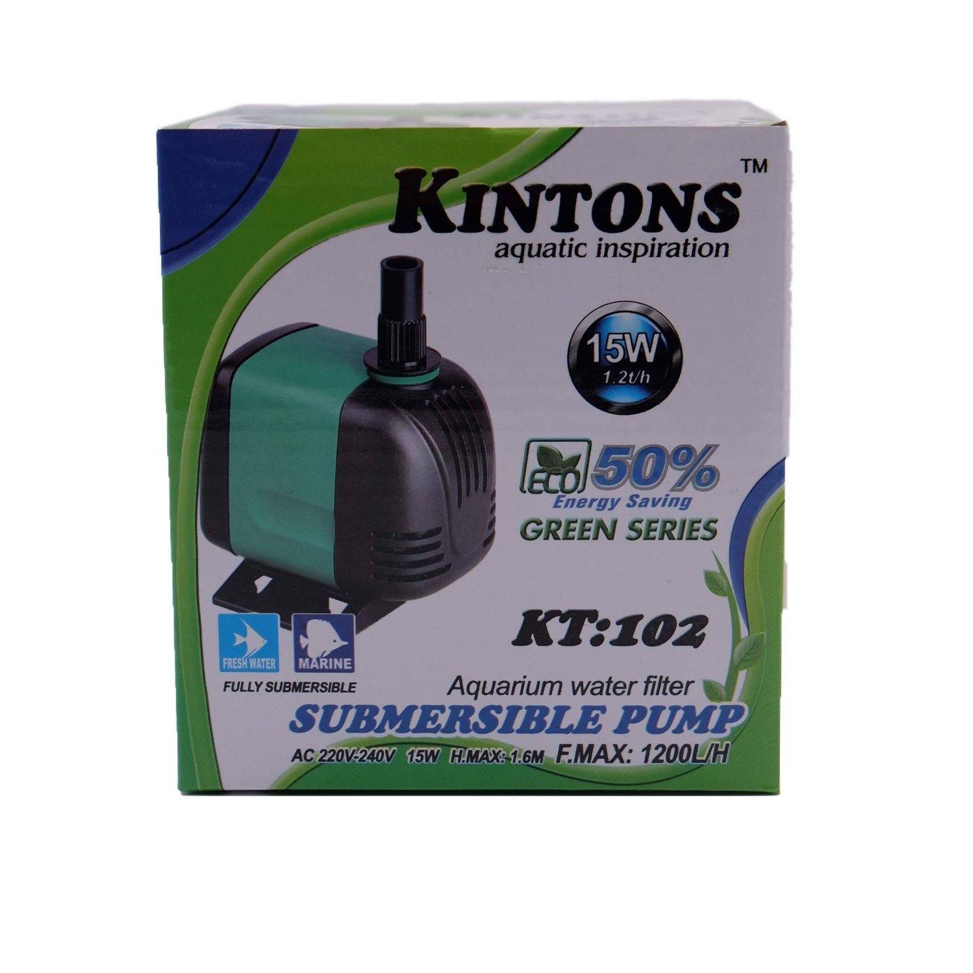 Kintons KT-102 Aquarium Water Filter Submersible Pump 50% Energy Saving - PetzLifeWorld