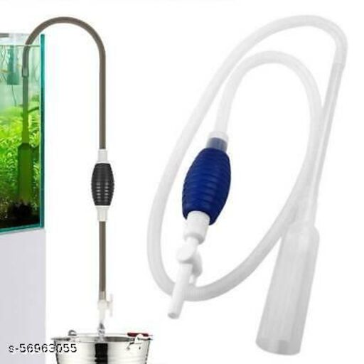 Aquarium Fish Tank Syphon Pipe With Tap For Gravel Cleaning Aquarium Maintenance Tools