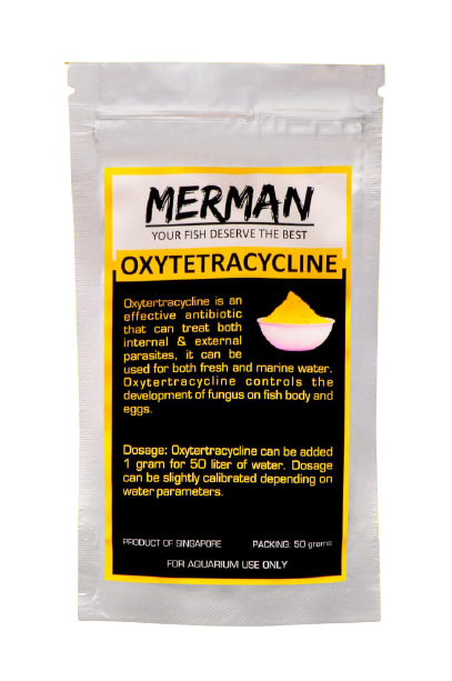 MERMAN Oxytetracycline Fish Medicine,50G - PetzLifeWorld