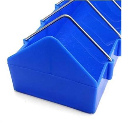 Poultry Food Tray for Pigeon, Chicken and Pets Garden Outdoor use Ground Bird Feeder (Blue) - PetzLifeWorld