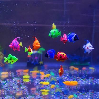 Petzlifeworld Artificial Decorative Plastic Floating Moving Fishes ( Pack Of 5) - PetzLifeWorld
