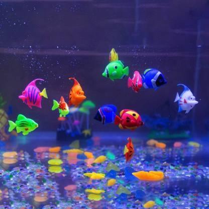 Petzlifeworld Artificial Decorative Plastic Floating Moving Fishes ( Pack Of 5) - PetzLifeWorld