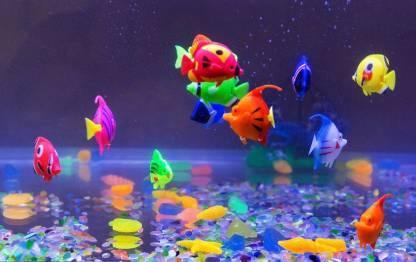 Petzlifeworld Artificial Decorative Plastic Floating Moving Fishes ( Pack Of 5) - PetzLifeWorld