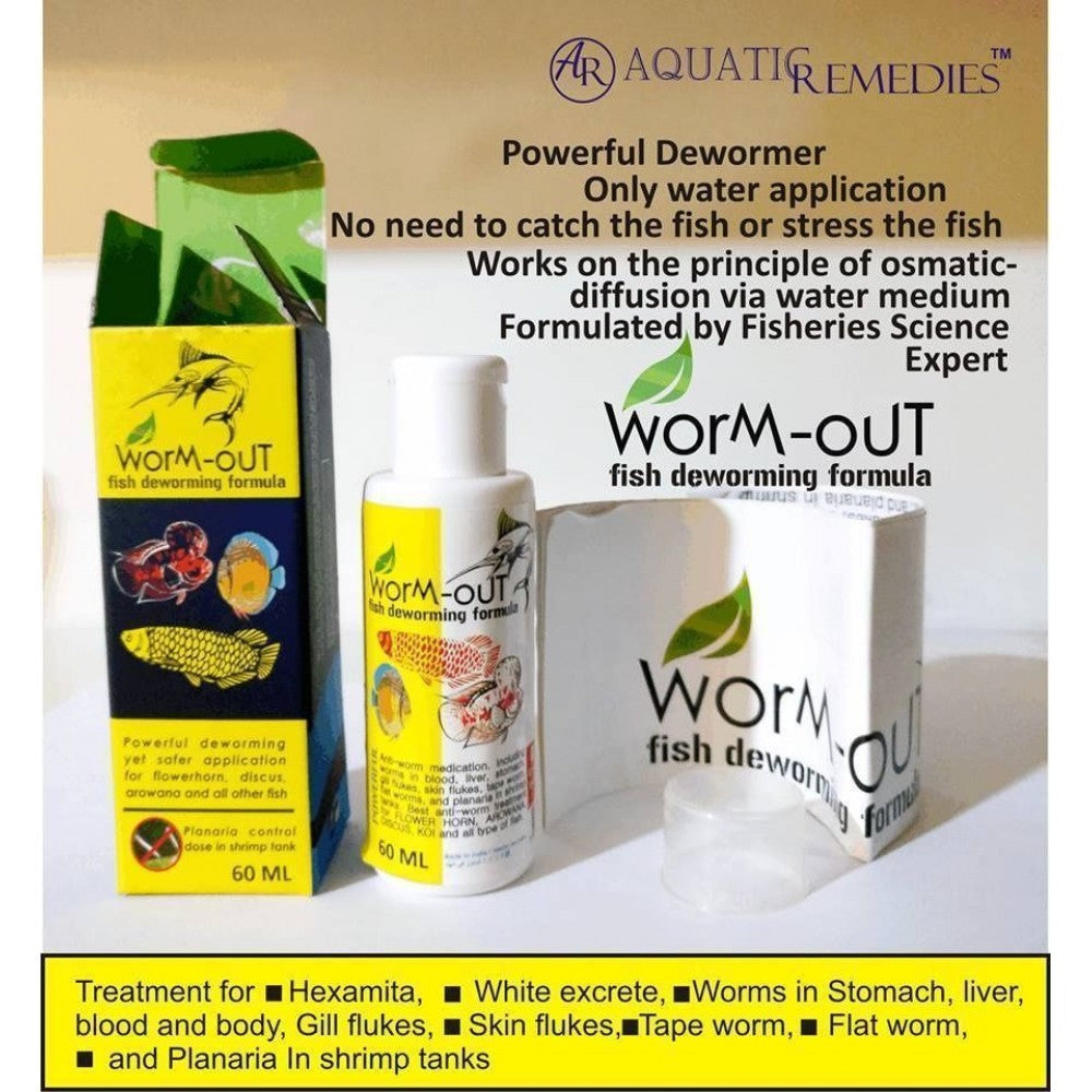 Aquatic Remedies Worm Out 60 ML | Fish Deworming Formula