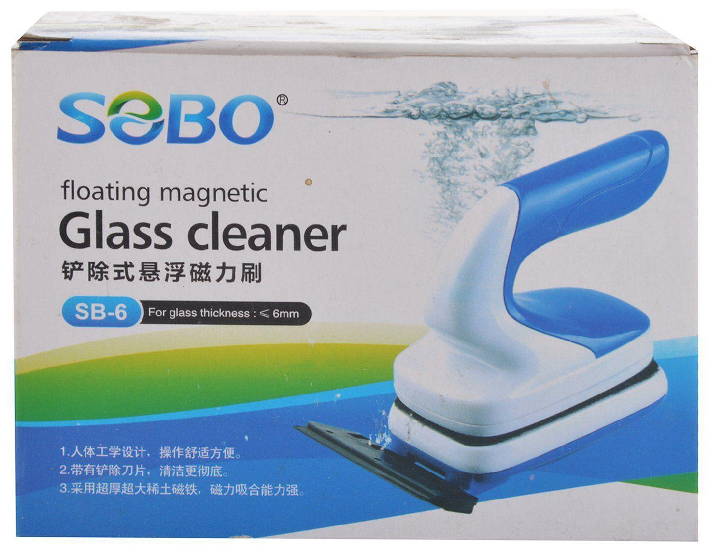 Sobo Floating Glass Magnetic Aquarium Cleaner With Scrapper